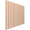 Ekena Millwork 48H x 3/8T Adjustable Wood Slat Wall Panel Kit w/ 3W Slats, Alder contains 15 Slats SWW60X48X0375AL - alternate 4